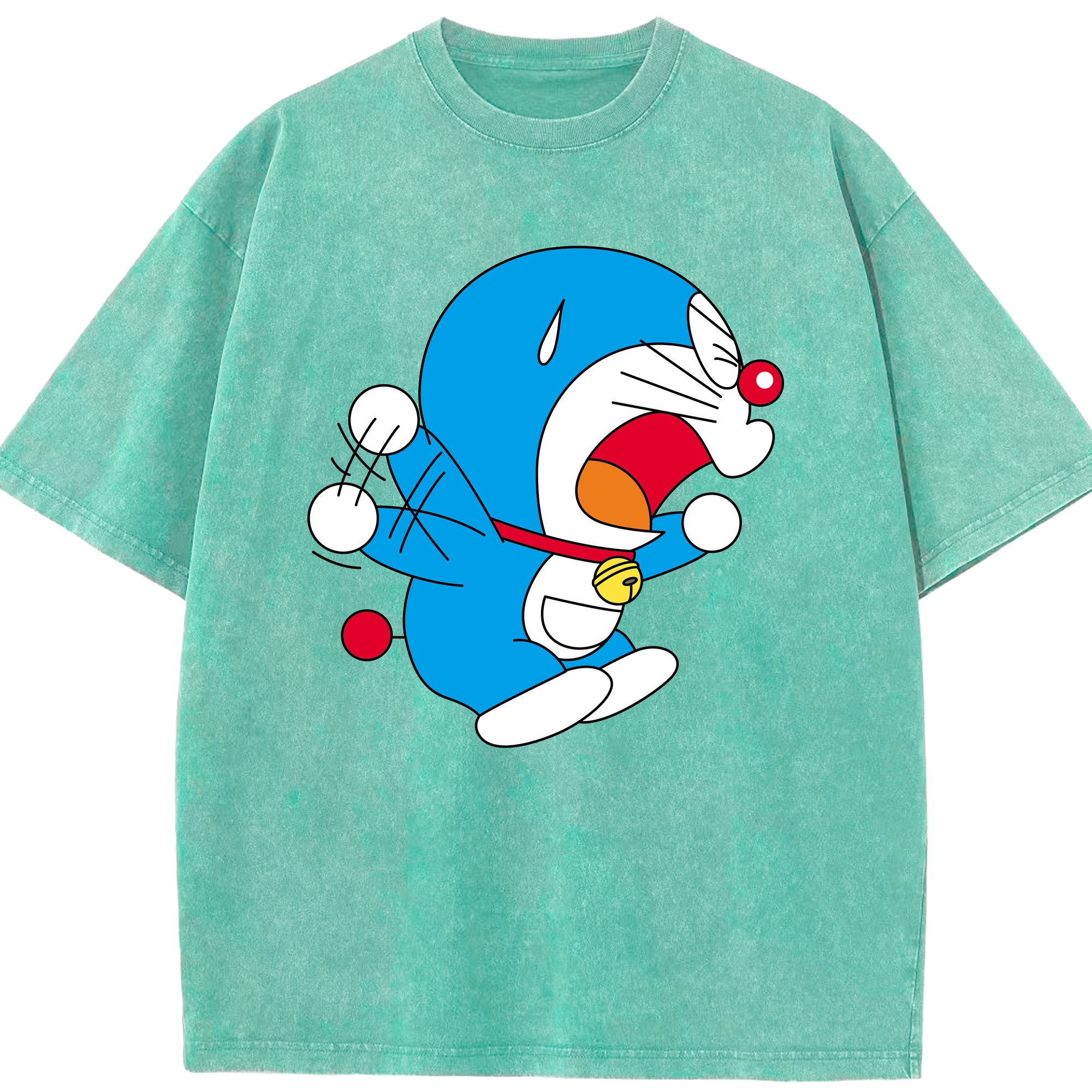 （画像用） ドラえもん Doraemon 綿100% ヴィンテージ風 半袖Tシャツ（フロントプリント）